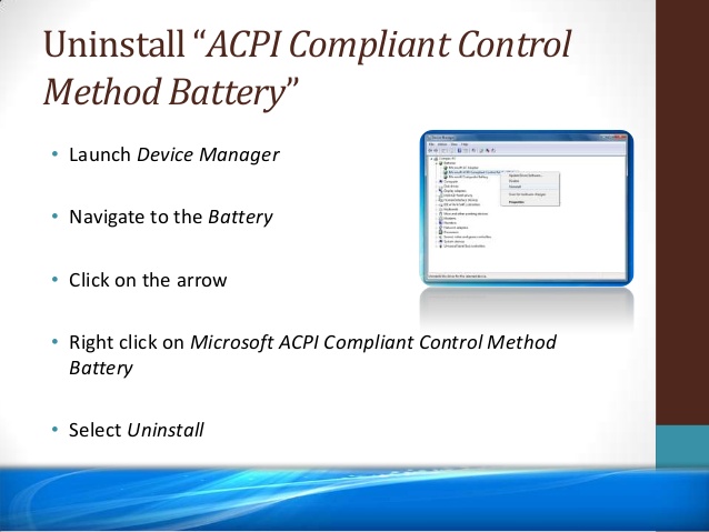 microsoft acpi-compliant control method battery driver download windows 10